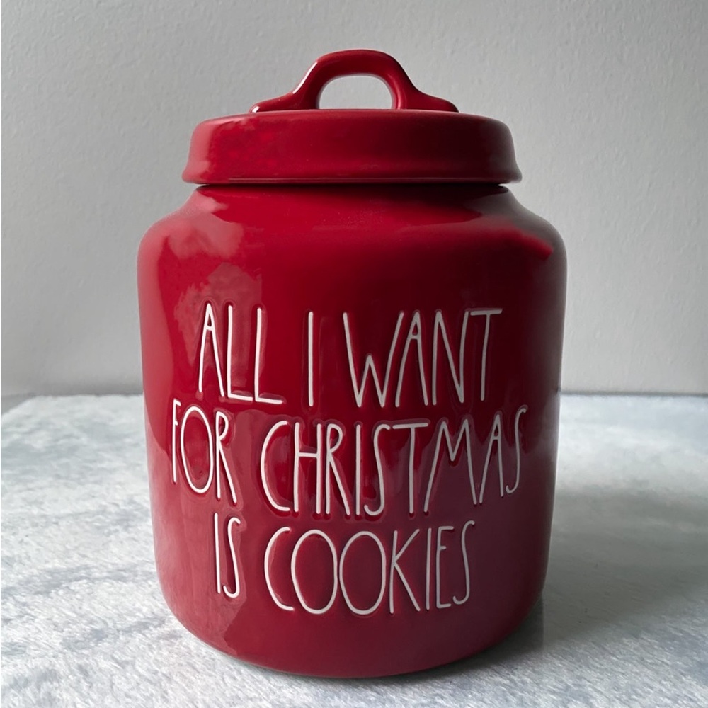 Rae Dunn ALL I WANT FOR CHRISTMAS IS COOKIES Canister